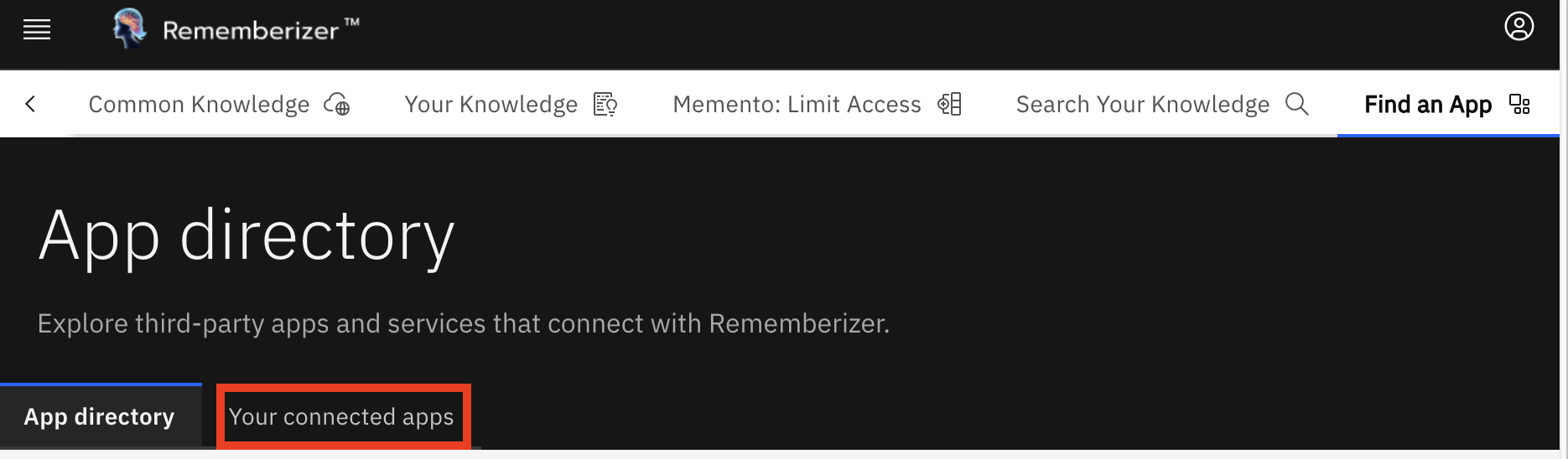 parcourir votre application connectée
