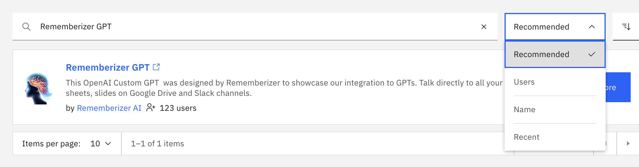 Barre de recherche avec filtre et bouton de tri